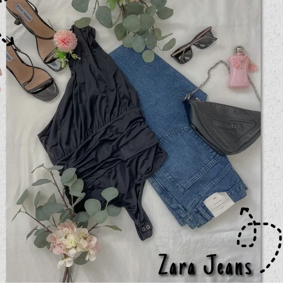 Zara Jeans Zara High Rise Bootcut Embellished Jeans Poshmark